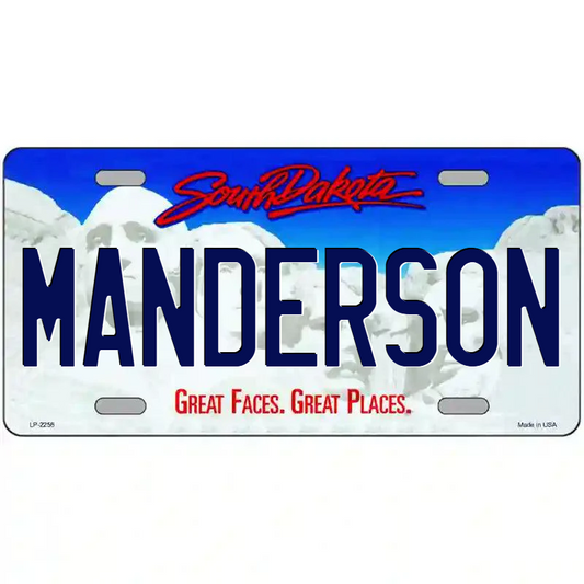 Manderson South Dakota Metal Sign