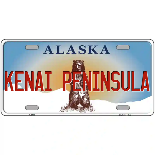 Kenai Peninsula Alaska Metal Sign