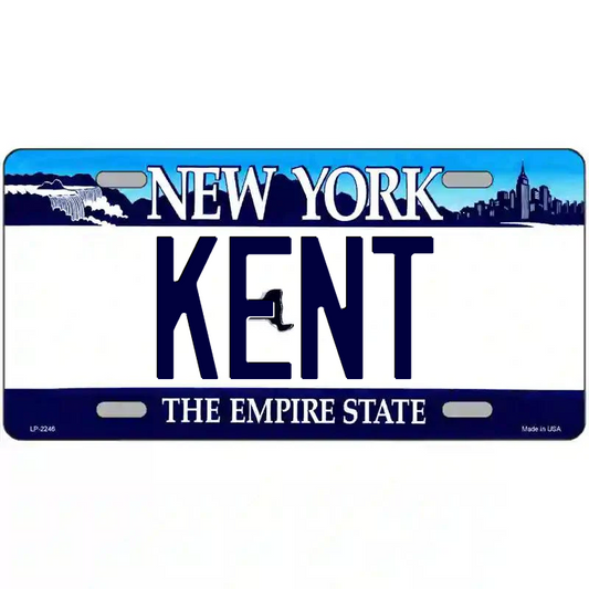 Kent New York Blue Metal Sign