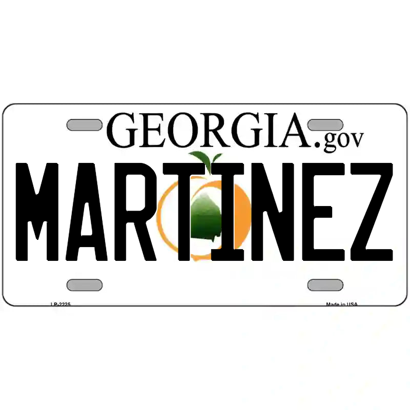Martinez Georgia Metal Sign