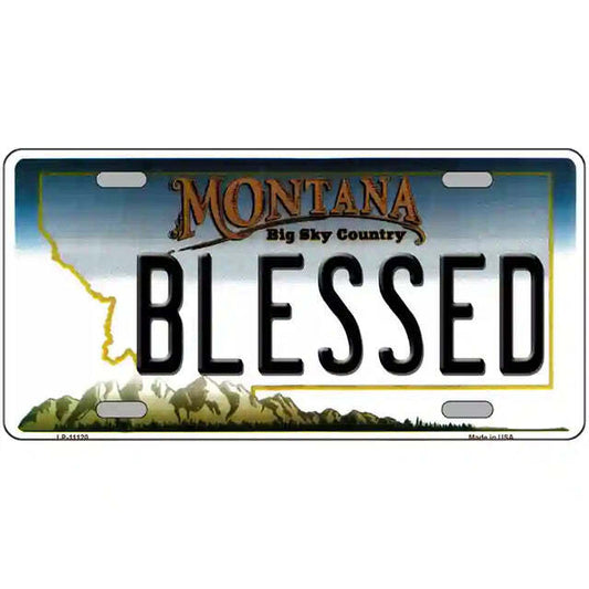 Blessed Montana Metal Sign