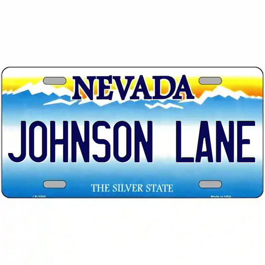 Johnson Lane Nevada Metal Sign