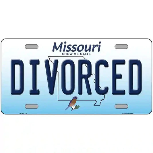 Divorced Missouri Metal Sign