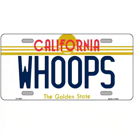 Whoops California Metal Sign