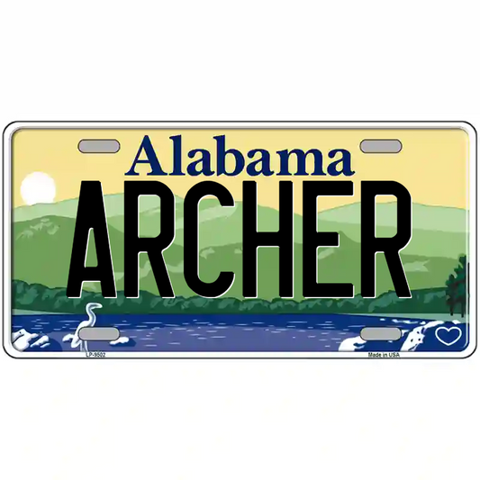 Archer Alabama Metal Sign