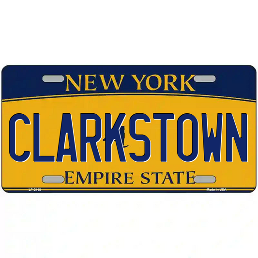 Clarkstown New York Yellow Metal Sign