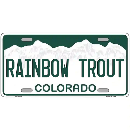 Rainbow Trout Colorado Metal Sign