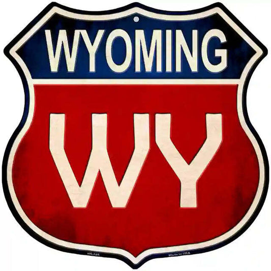 Wyoming Highway Shield Metal Sign