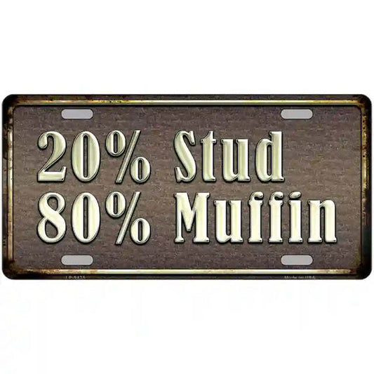 20% 80% Muslim Metal Sign