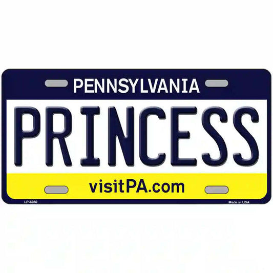 Princess Pennsylvania Metal Sign