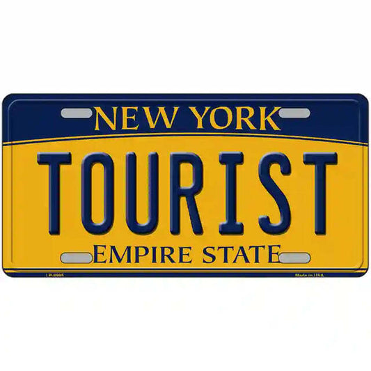 Tourist New York Yellow Metal Sign
