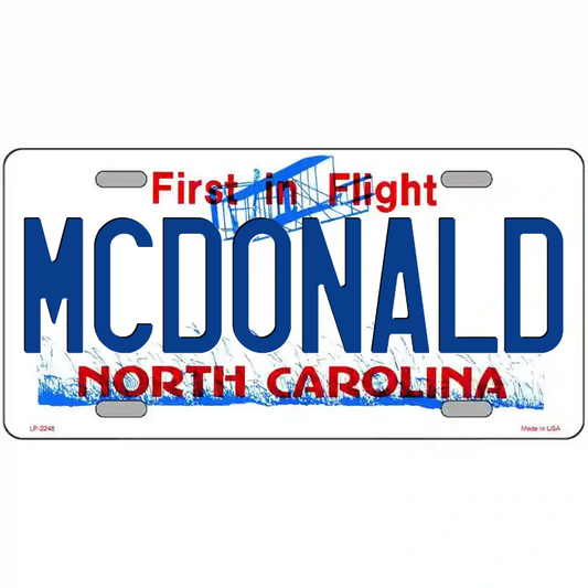 McDonald North Carolina Metal Sign