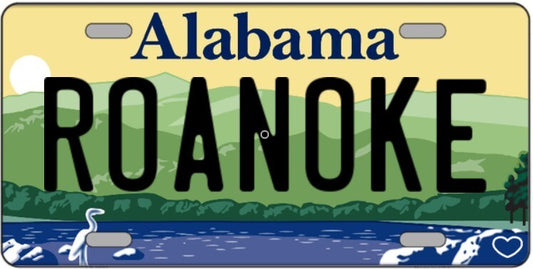 Roanoke Alabama Metal Sign