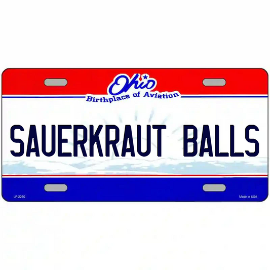 Sauerkraut Balls Ohio Metal Sign