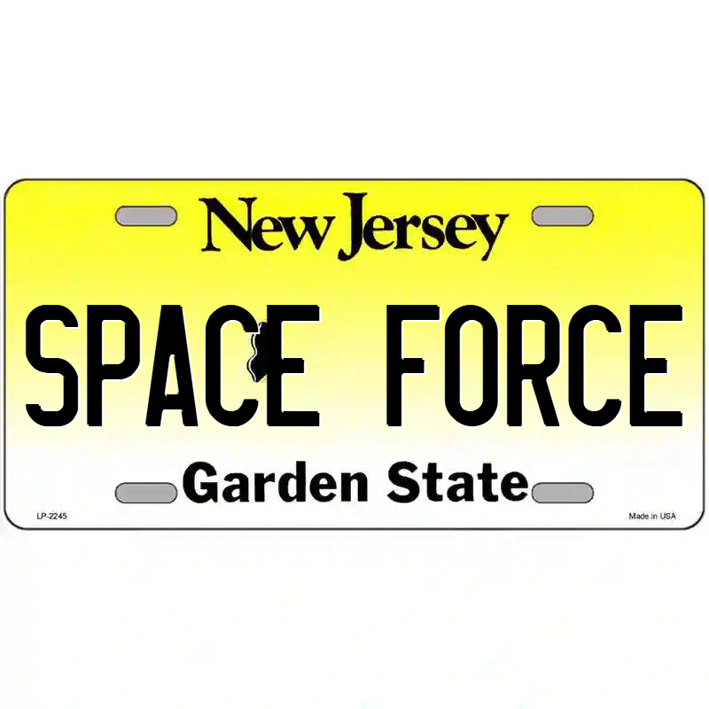 Space Force New Jersey Metal Sign