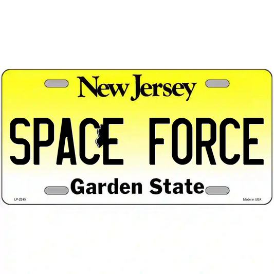 Space Force New Jersey Metal Sign