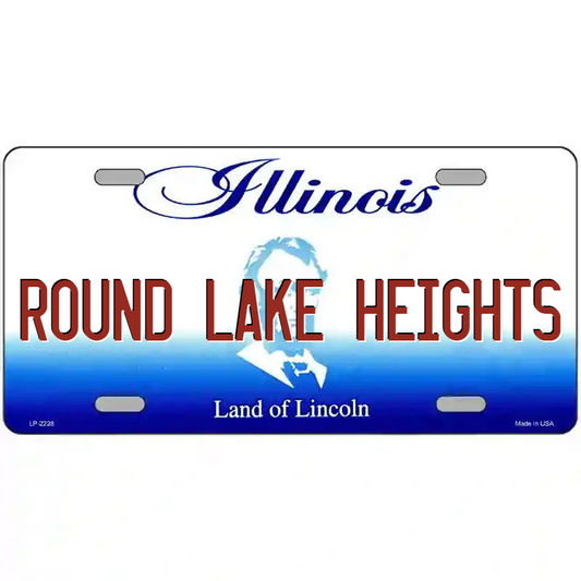 Round Lake Heights Illinois Metal Sign
