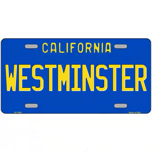 Westminster California Blue Metal Sign