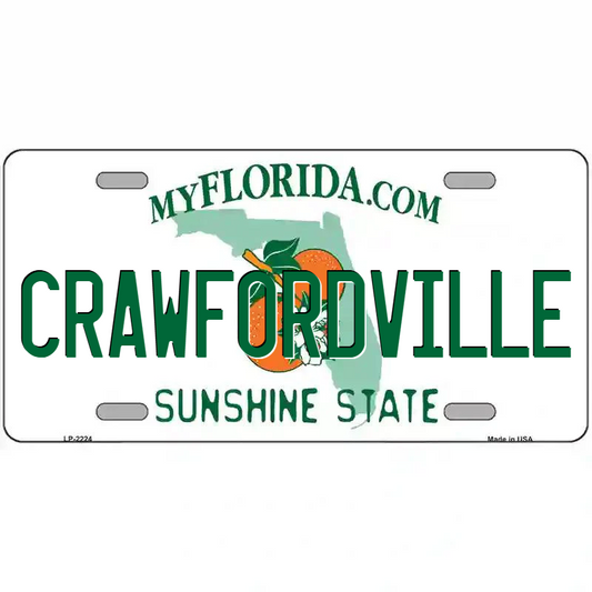 Crawfordville Florida Metal Sign