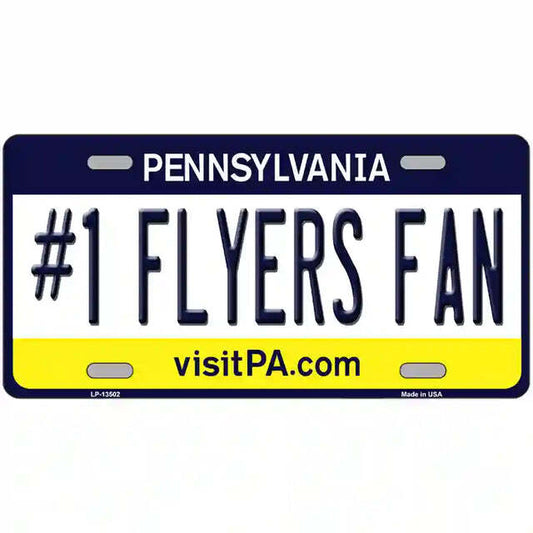 #1 Flyers Fan Pennsylvania Metal Sign