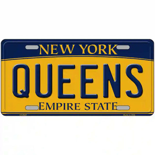 Queens New York Yellow Metal Sign