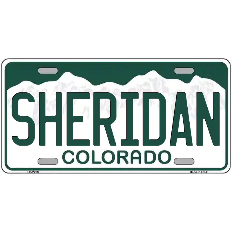 Sheridan Colorado Metal Sign
