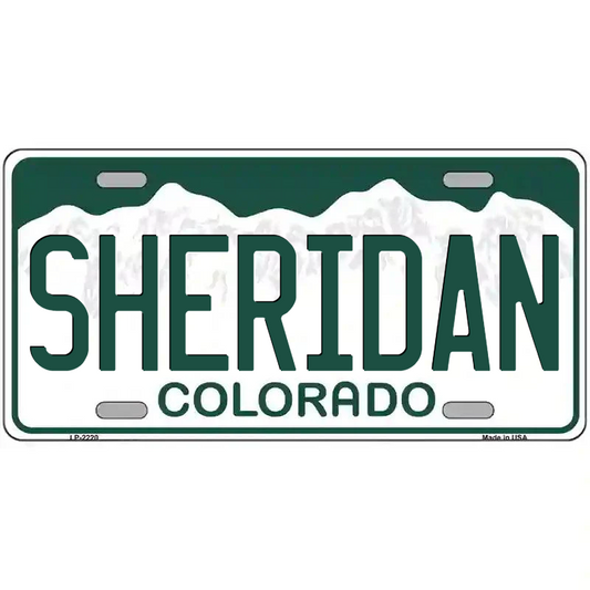 Sheridan Colorado Metal Sign