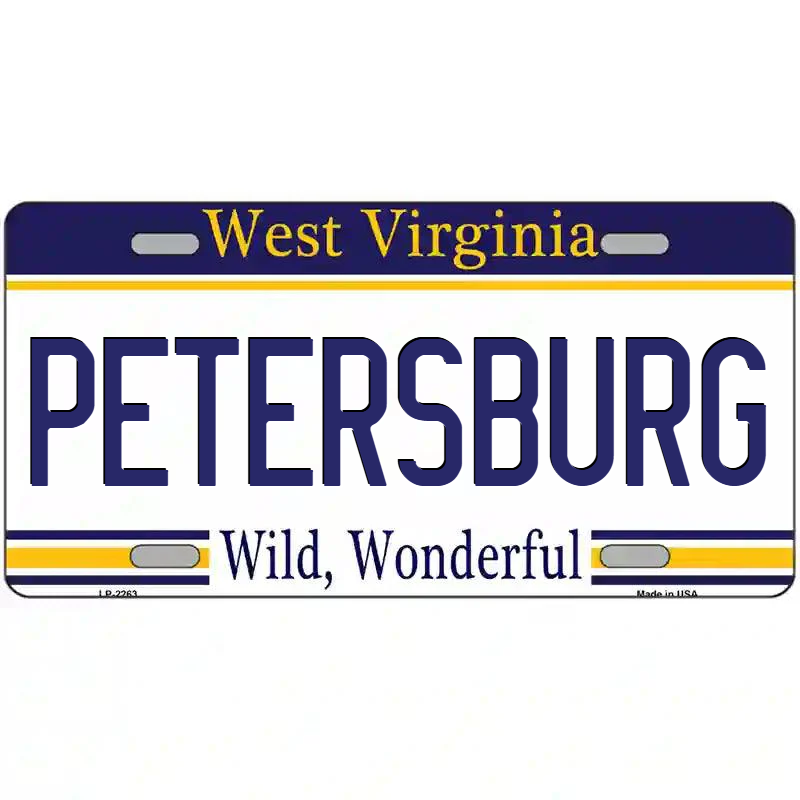 Petersburg West Virginia Metal Sign