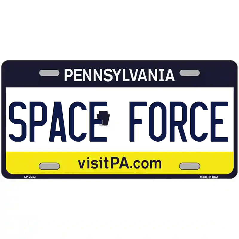 Space Force Pennsylvania Metal Sign