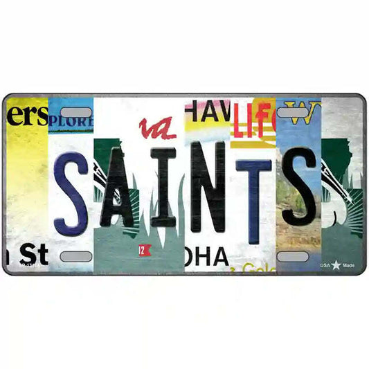 Saints Strip Art Metal Sign
