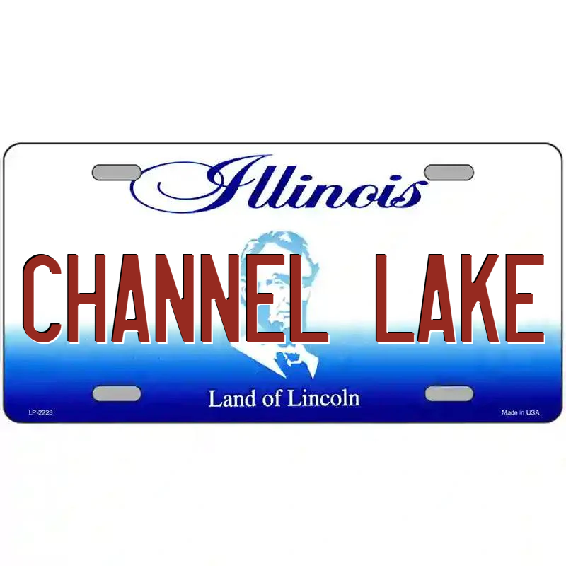 Channel Lake Illinois Metal Sign