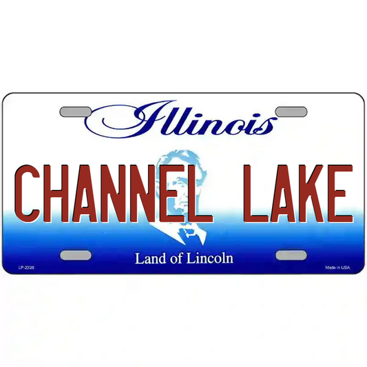 Channel Lake Illinois Metal Sign