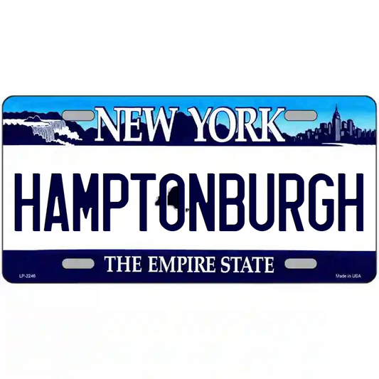 Hamptonburgh New York Blue Metal Sign