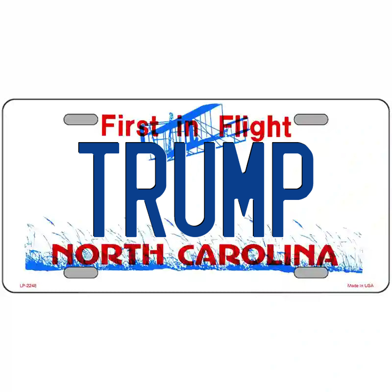 Trump North Carolina Metal Sign