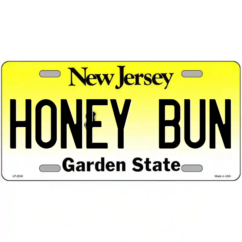Honey Bun New Jersey Metal Sign