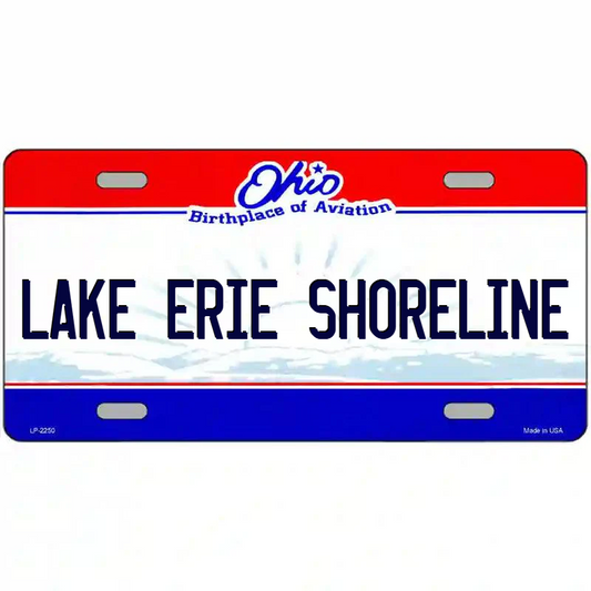 Lake Erie Shoreline Ohio Metal Sign