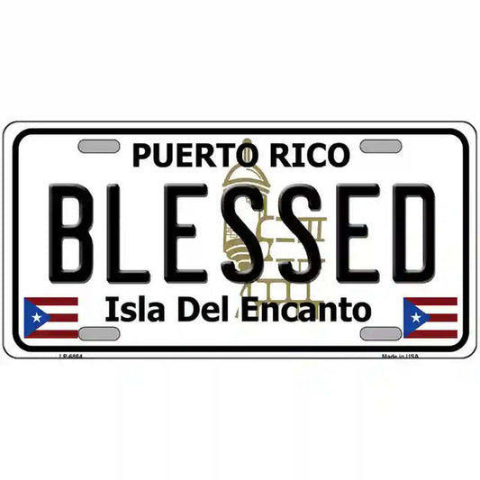 Blessed Puerto Rico Metal Sign