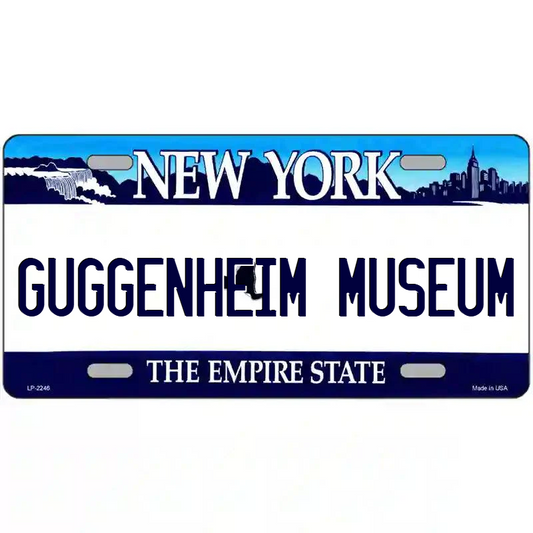 Guggenheim Museum New York Blue Metal Sign