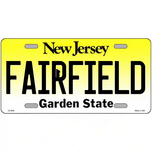 Fairfield New Jersey Metal Sign