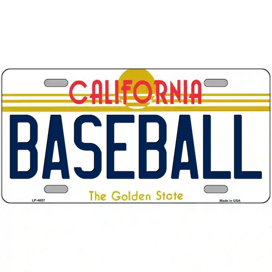 Baseball California Metal Sign