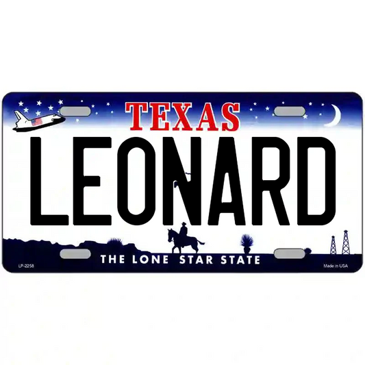 Leonard Texas Metal Sign