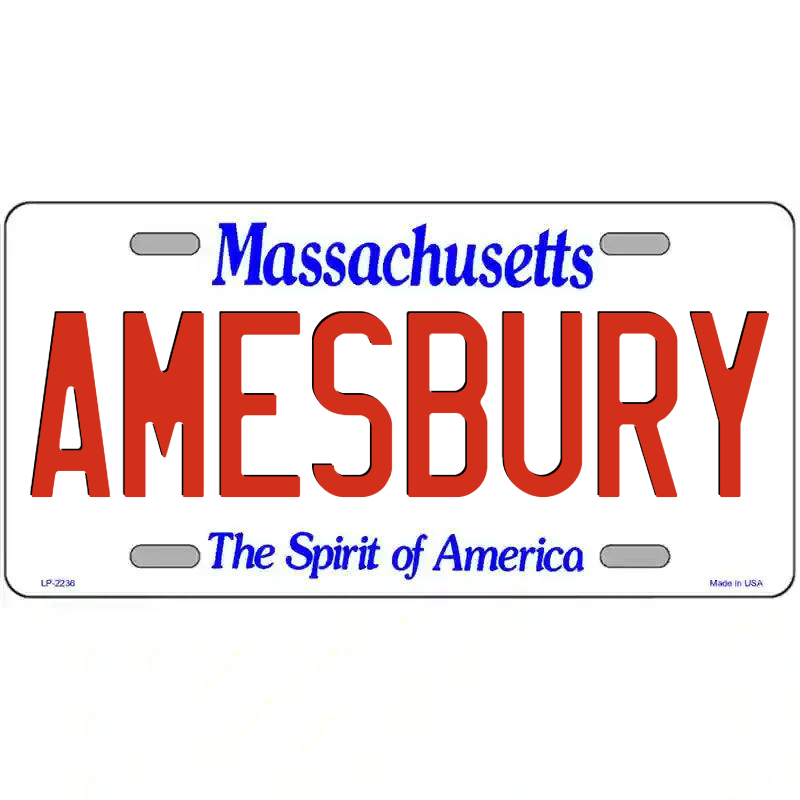 Amersbury Massachusetts Metal Sign
