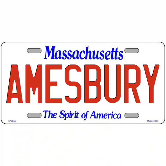 Amersbury Massachusetts Metal Sign