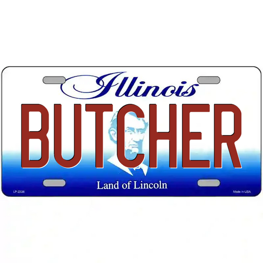 Butcher Illinois Metal Sign