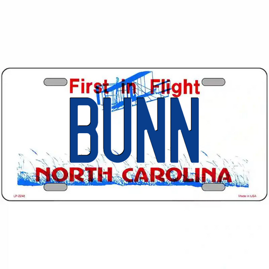 Bunn North Carolina Metal Sign