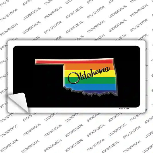 Oklahoma Gay Pride Rainbow Flag Vinyl Decal Stickers - Various Sizes