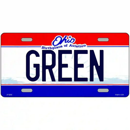 Green Ohio Metal Sign