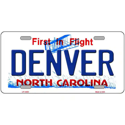 Denver North Carolina Metal Sign