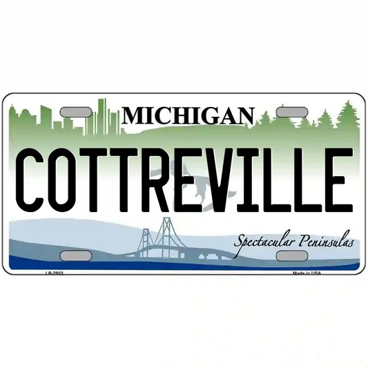 Cottreville Michigan Metal Sign