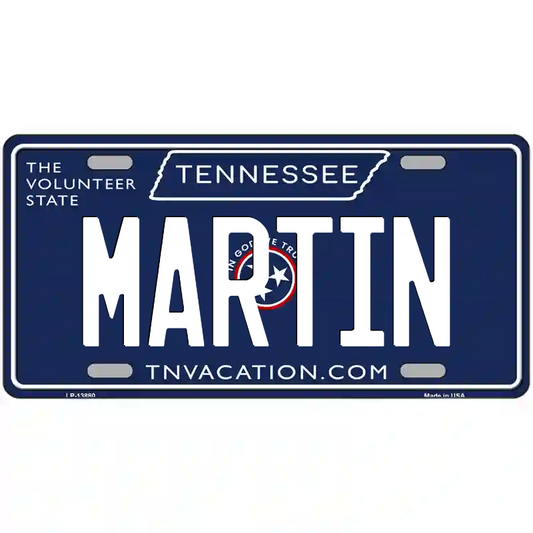 Martin Tennessee Blue Metal Sign